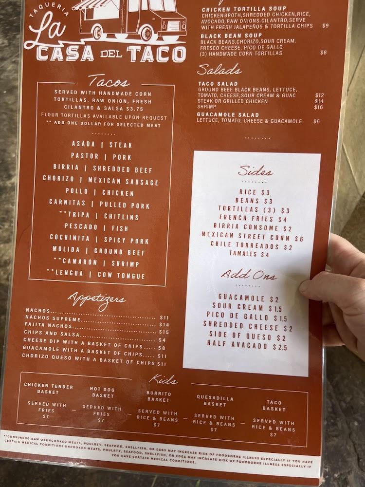 La Casa Del Taco Menu image 3