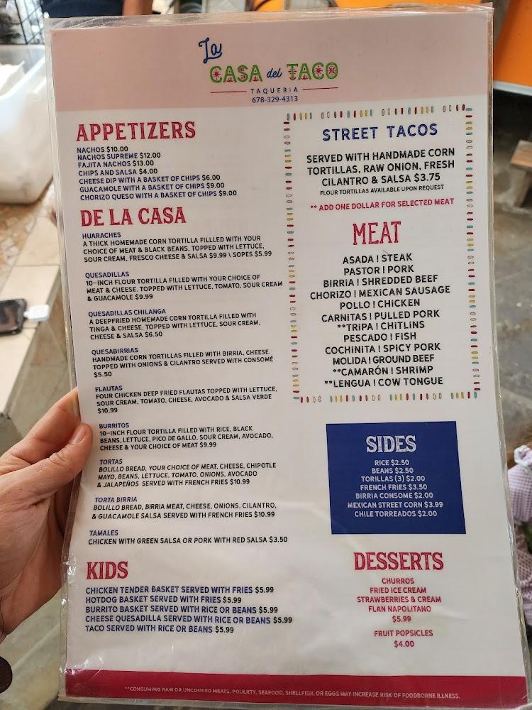 La Casa Del Taco Menu image 4